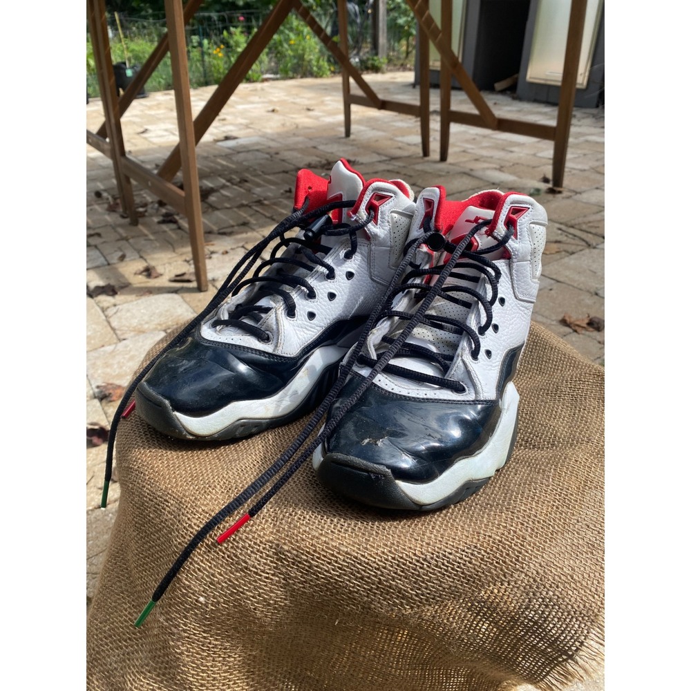 White Jordan 270 Liberty Patent Leather Basketball Sneakers 9 Mens